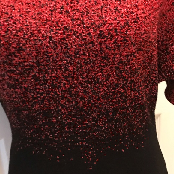 NY Collection red & black sweater Top size XS - Picture 7 of 10